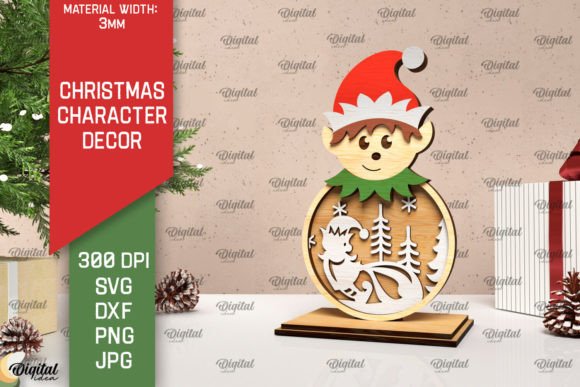 3D Christmas Elf Decor Laser Cut: A Creative Digital Design for Festive Projects