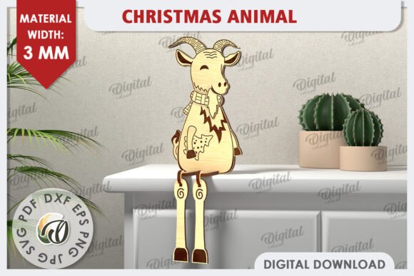 3D Christmas Goat Laser Cut Design – Creative Possibilities for Holiday Projects