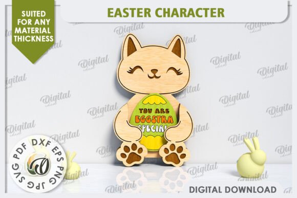 3D Easter Cat Laser Cut: A Modern Twist on Traditional Easter Decor