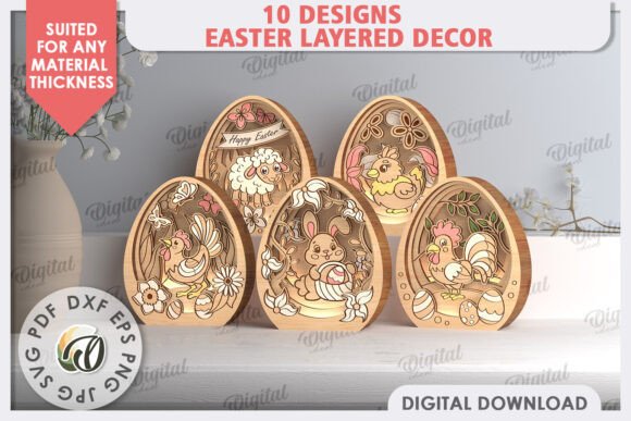3D Easter Decor Laser Cut Bundle: A Creative Tool for Diverse Design Applications