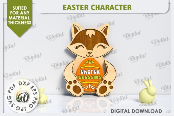 3D Easter Raccoon LaserCut: A Creative Twist on Traditional Easter Decor