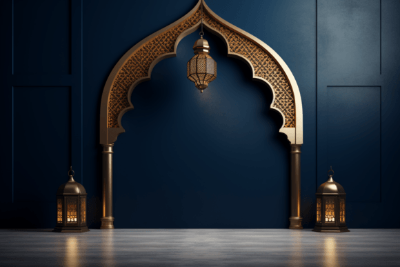 3D Eid Mubarak Design: Banner for Islami