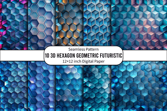 3D Hexagon Geometric Futuristic Design: A Modern Approach to Creative Projects