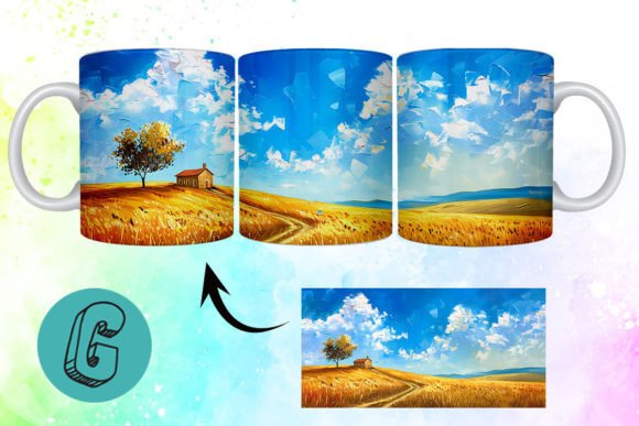 3D Oil Paint Landscape Mug Wrap 14: A Strategic Creative Tool for Professional and Personal Projects
