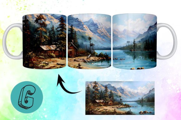 3D Oil Paint Vintage Sence Mug Wrap 14: A Creative Tool for Modern Art Enthusiasts