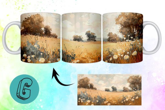 3D Oil Paint Wildflowers Mug Wrap 17: A Must-Have for Creative DIY Enthusiasts