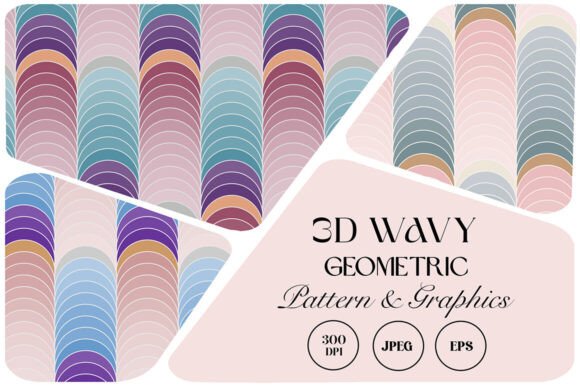 3D Wavy Geometric Pattern: A Versatile Design Element for Modern Creativity
