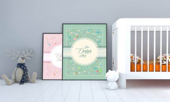 A 3D Rendering Illustration of a Modern Minimalist Kids Bedroom – A Creative Tool for Artists and Brand Owners
