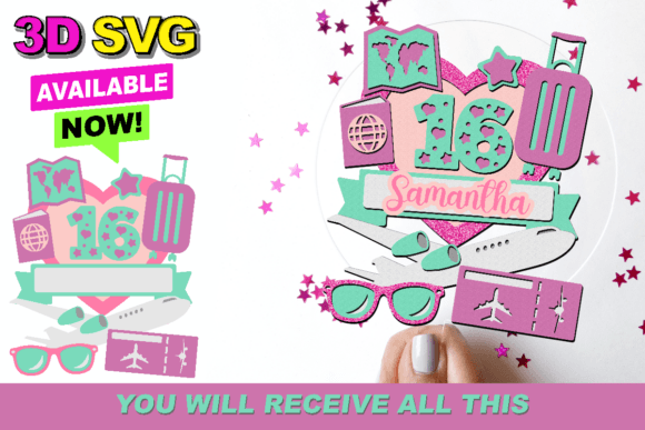 Adventure Travel Cake Topper 3D SVG – A Creative Tool for Modern Celebrations
