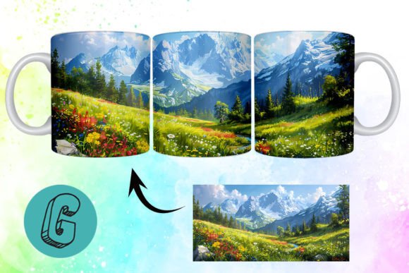 Everything You Need to Know About the 3D Oil Paint Mountain Mug Wrap 01