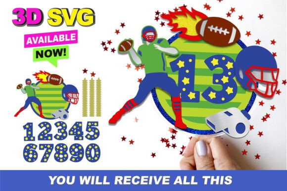 Football Player Cake Topper 3D SVG: A Creative Tool for Events and Merchandise