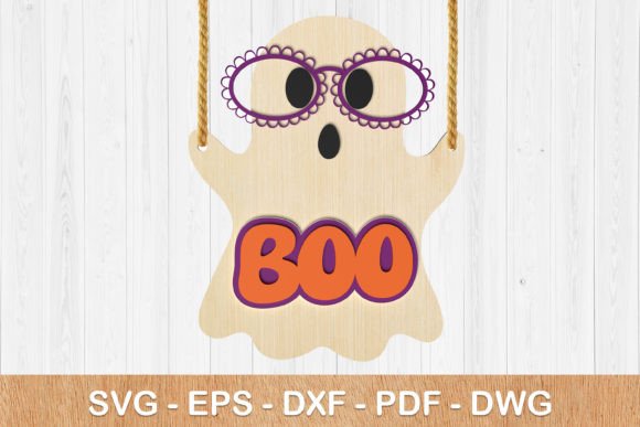 Halloween Ghost BOO Sign 3D SVG – A Creative Tool for Seasonal Design Projects