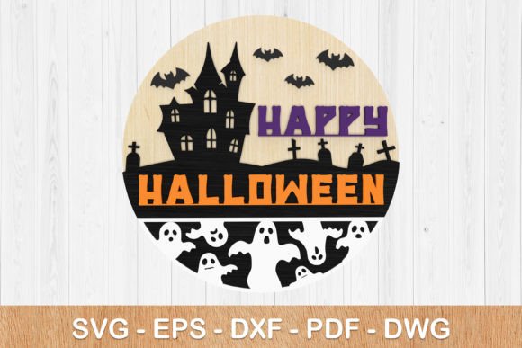 Laser File Halloween Door Hanger 3D Svg