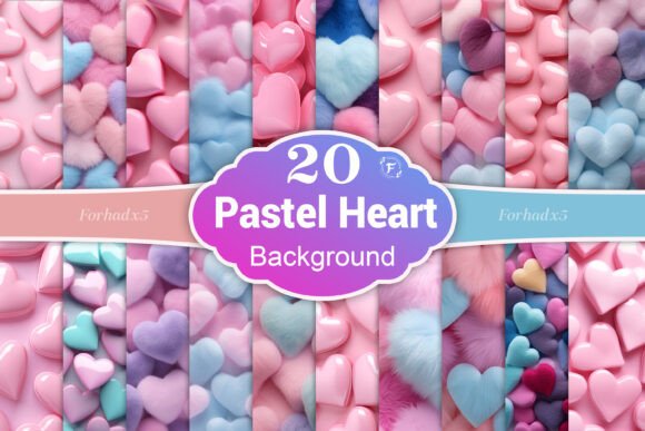 Pastel 3D Hearts Background: A Versatile Addition to Your Creative Projects